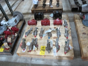 LOT PALLET W/ (18) ASSORTED VALVES (W-51) LOADING & HANDLING FEE $15-